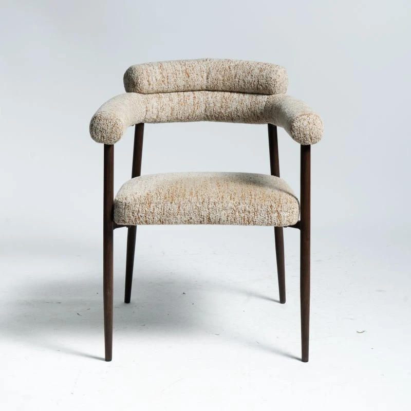 අද්විතීය Buff Backrest Design Hot Transfer Frame සහිත Retro Armchair